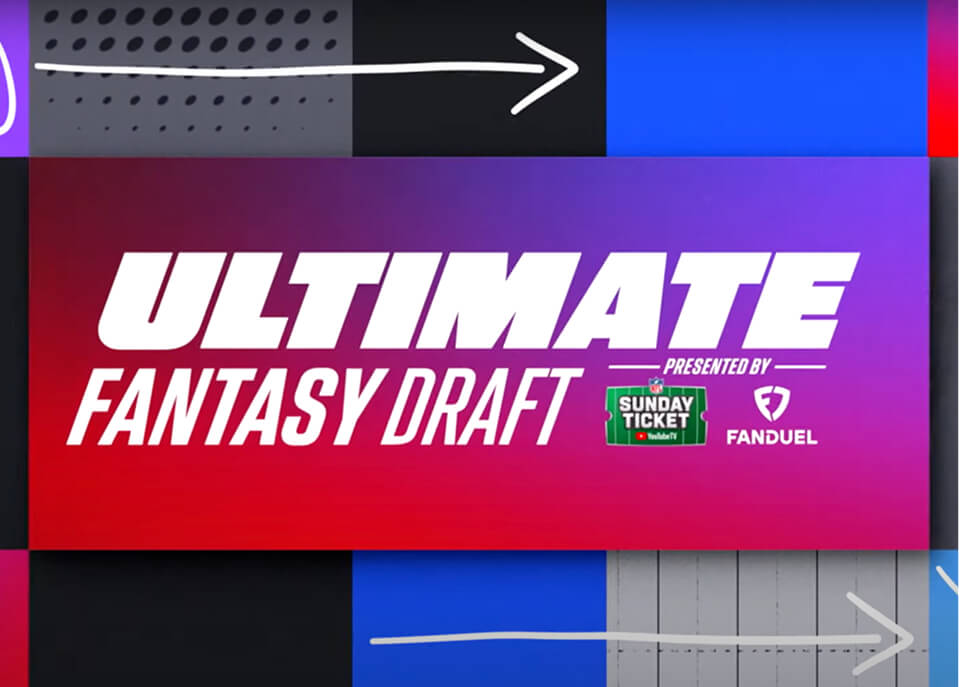 NFL Ultimate Fantasy Draft title graphic presented by Sunday Ticket and FanDuel