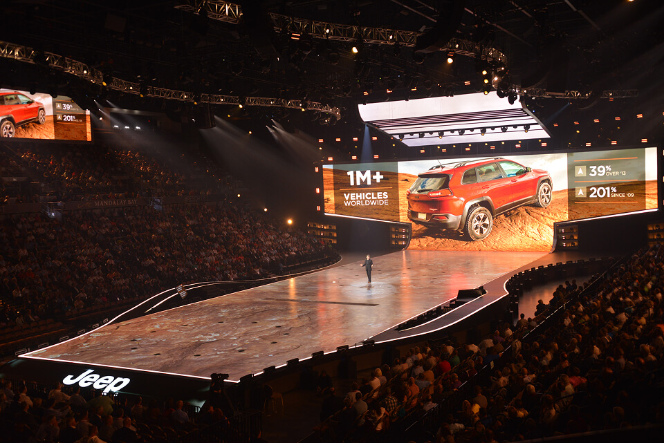 Jeep car reveal at Stellantis dealer show