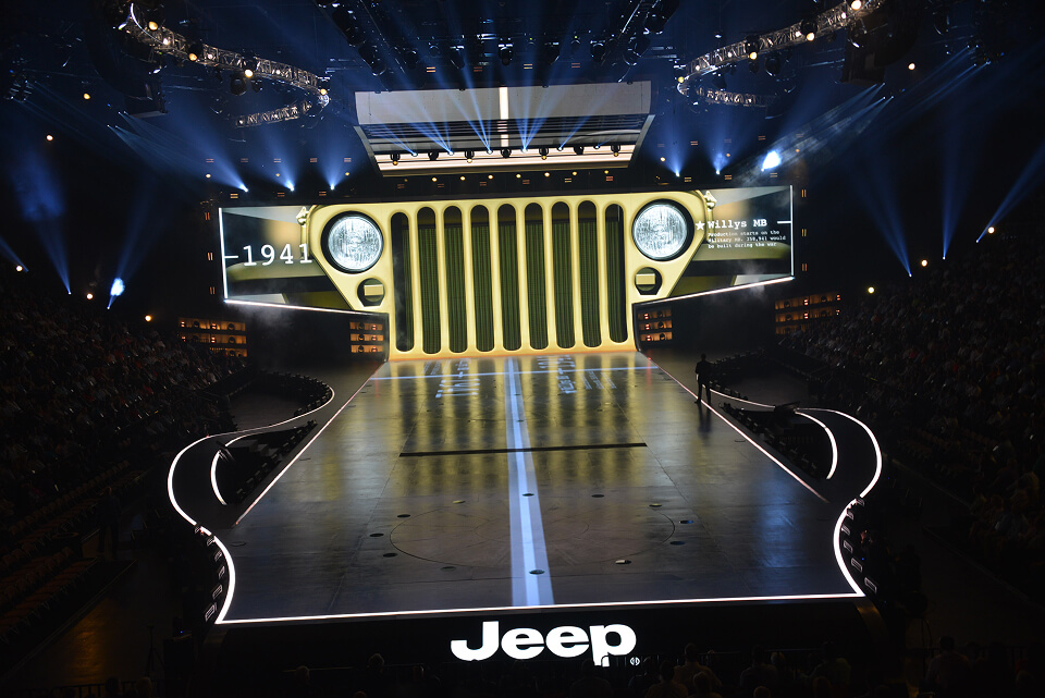 Jeep car reveal at Stellantis dealer show