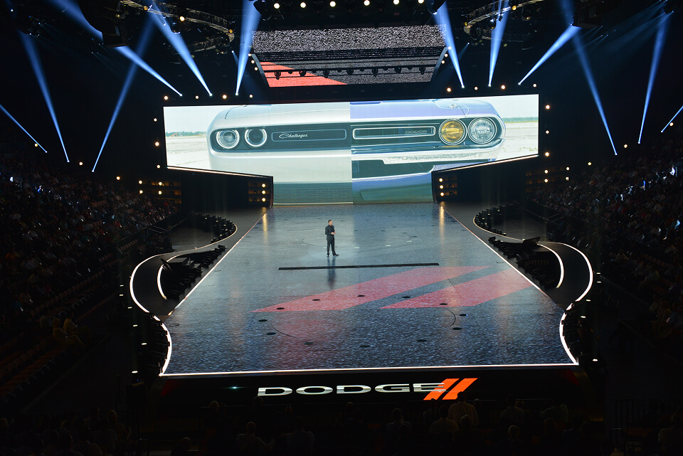 Dodge car reveal at Stellantis dealer show