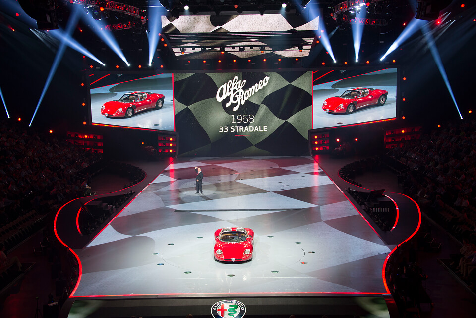 Alfa Romeo car reveal at Stellantis dealer show