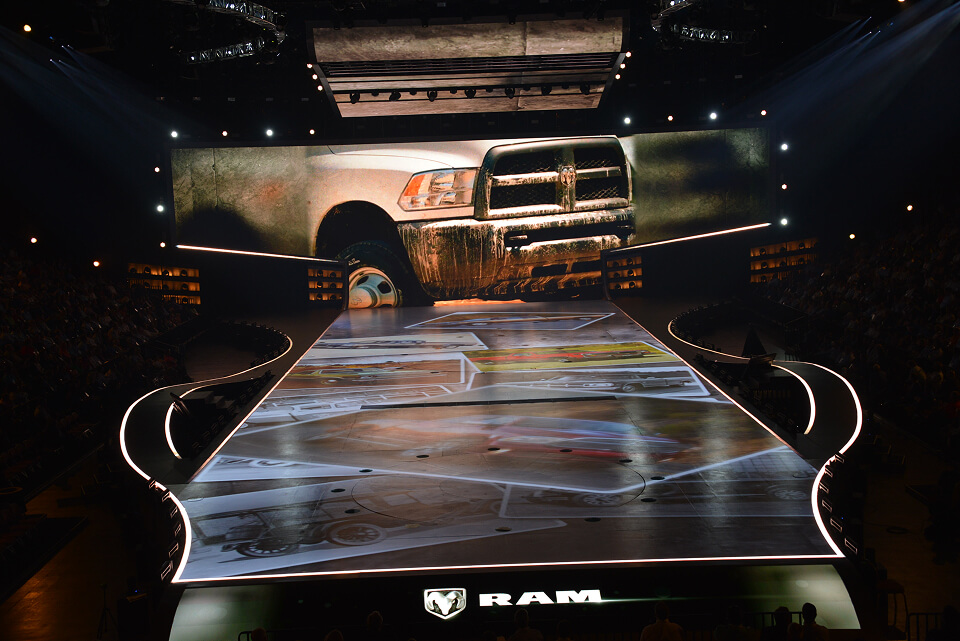 Ram car reveal at Stellantis dealer show